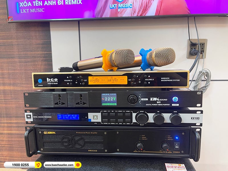 Lắp đặt dàn karaoke trị giá 74tr cho anh Thái tại Cần Thơ (RCF X-MAX 12, VM820A, KX180A, Sub-15W, UGX12 Gold,…)