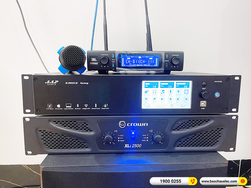 Lắp đặt dàn karaoke gia đình JBL 75tr cho chị Phụng tại Cần Thơ (JBL XS12, Xli2500, K9900II Luxury, JBL A120P, JBL VM300) 