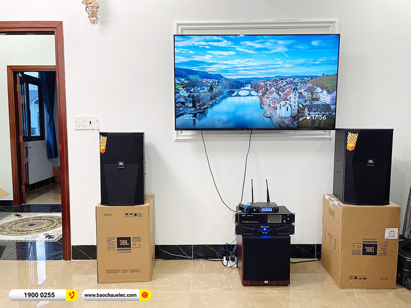Lắp đặt dàn karaoke gia đình JBL 75tr cho chị Phụng tại Cần Thơ (JBL XS12, Xli2500, K9900II Luxury, JBL A120P, JBL VM300) 