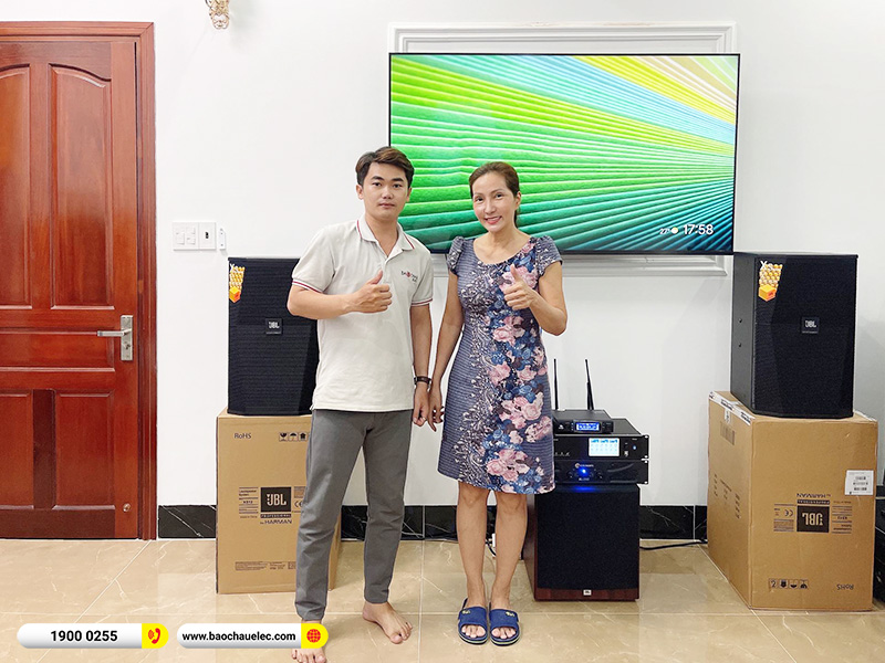 Lắp đặt dàn karaoke gia đình JBL 75tr cho chị Phụng tại Cần Thơ (JBL XS12, Xli2500, K9900II Luxury, JBL A120P, JBL VM300) 