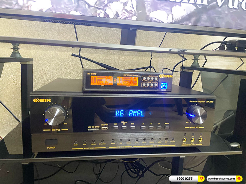 Lắp đặt dàn karaoke trị giá hơn 20 triệu cho cô Lan tại Đà Nẵng (BIK BQ-S63, BIK BJ-A88, BKSound SW312B, BJ-U100)
