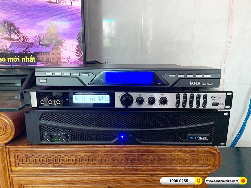 Lắp đặt dàn karaoke trị giá gần 40 triệu cho chị Mơ tại Đà Nẵng (Domus DP6120 Max, APP MZ-66, X6 Luxury, SW612B, U900 Plus X) 