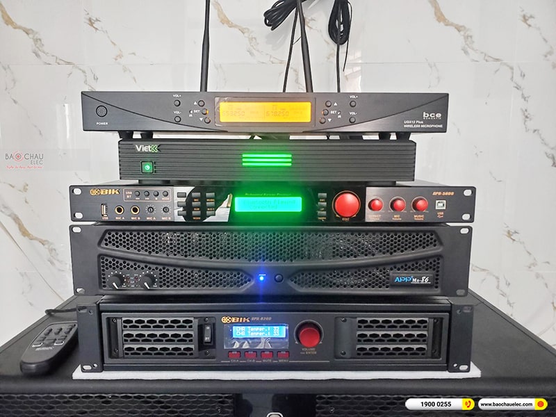 Lắp đặt d&agrave;n karaoke trị gi&aacute; hơn 90 triệu cho anh T&ugrave;ng tại Đồng Th&aacute;p (RCF X-MAX 12, BPa-8200, BPR-5600, APP MZ-86, BJ-W88 Plus, UGX12 Plus,&hellip;) 