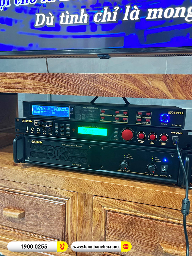 Lắp đặt dàn karaoke trị giá hơn 40 triệu cho anh Đắp tại TPHCM (BIK KSP-8012, VM820A, BPR-5600, BJ-W25A, BJ-U550) 