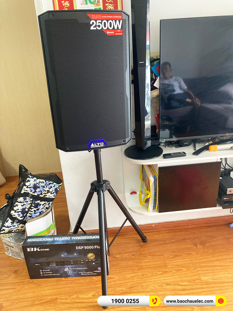 Lắp đặt dàn âm thanh trị giá hơn 30 triệu cho anh Tuấn tại TPHCM (Alto TS415, BKSound DSP-9000 Plus, BCE UGX12) 
