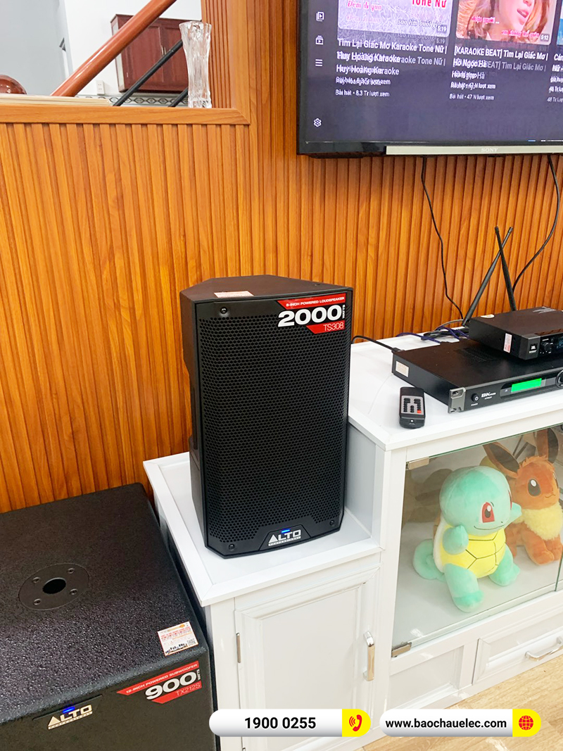 Lắp đặt dàn karaoke trị giá hơn 30 triệu cho chị Loan tại TPHCM (Alto TS308, BKSound KP500, Alto TX212S, JBL VM200)