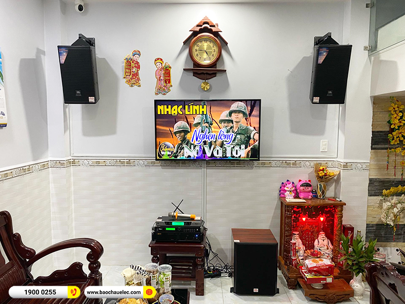 Lắp đặt dàn karaoke trị giá khoảng 40 triệu cho anh Vũ tại TPHCM (JBL MTS10, VM620A, BKSound KP500, SW612, UGX12)