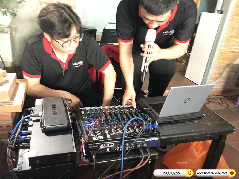 Lắp đặt bộ dàn âm thanh quán Cafe cho anh Huy tại TPHCM (Alto TS415, Alto TS410, Alto TS315S, Alto Live1202, Shure SVX288AZ/PG58)