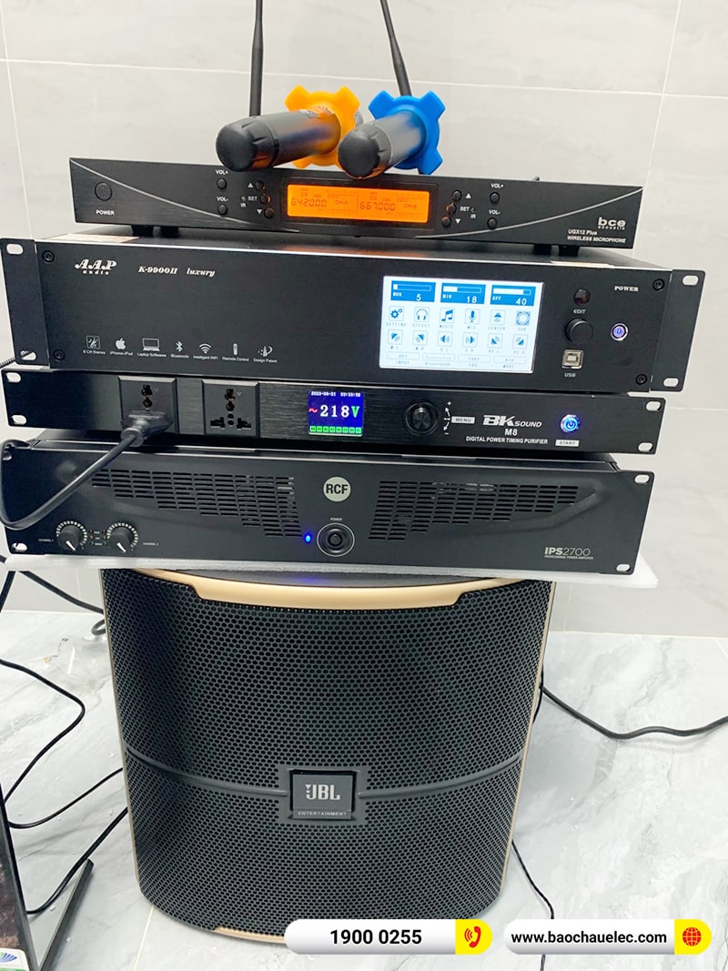Lắp đặt dàn karaoke RCF 102tr cho anh Lực tại TPHCM (RCF CMAX 4110, IPS 2700, K9900II Luxury, Pasion 12SP, UGX12 Plus,…)