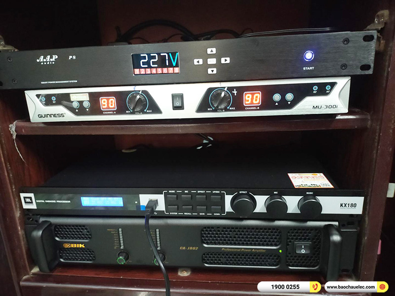 Lắp đặt dàn karaoke RCF 53tr cho anh Ngọc tại TPHCM (RCF X-MAX 10, CA-J802, KX180A, TX212S, AAP P8)
