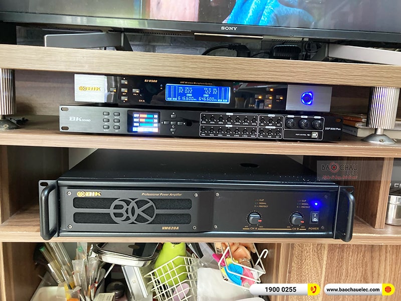 Lắp đặt dàn karaoke trị giá hơn 20 triệu cho chị Tiên tại TPHCM (BIK BS-998X, BIK VM620A, BKSound DSP-9000 Plus, BIK BJ-U500)
