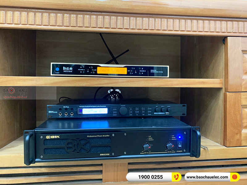 Lắp đặt dàn karaoke gia đình anh Đô tại TP HCM (BIK BSP 410II, VM620A, X5 Plus, SW312C, UGX12 Gold) 
