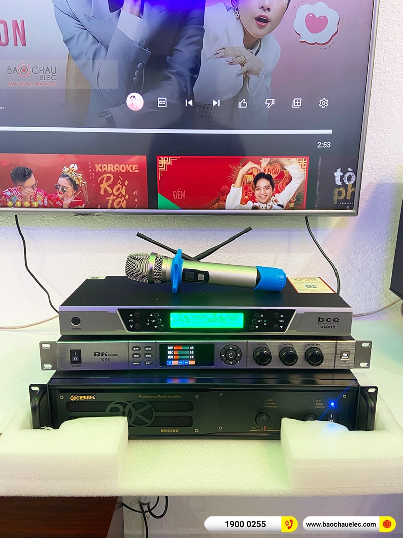 Lắp đặt dàn karaoke trị giá gần 30 triệu cho anh Trí tại TPHCM (BIK BS-999X, VM420A, BKSound KX6, SW312C, BCE UGX12)