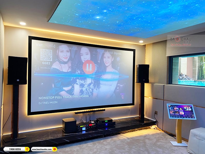 Lắp đặt d&agrave;n karaoke trị gi&aacute; hơn 100 triệu cho anh Long tại TPHCM