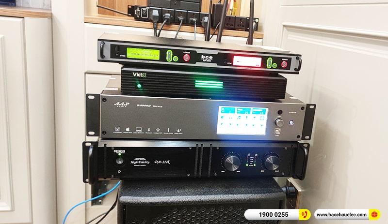 Lắp đặt dàn karaoke trị giá hơn 140 triệu cho chị An tại TPHCM (RCF CMAX 4110, Denon DA-212K, K900II Luxury, 702ASII, VIP6000,…) 