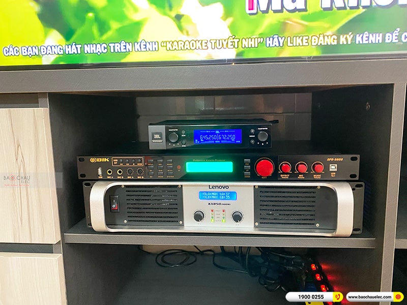 Lắp đặt dàn karaoke trị giá khoảng 50 triệu cho chị Thuận tại TPHCM