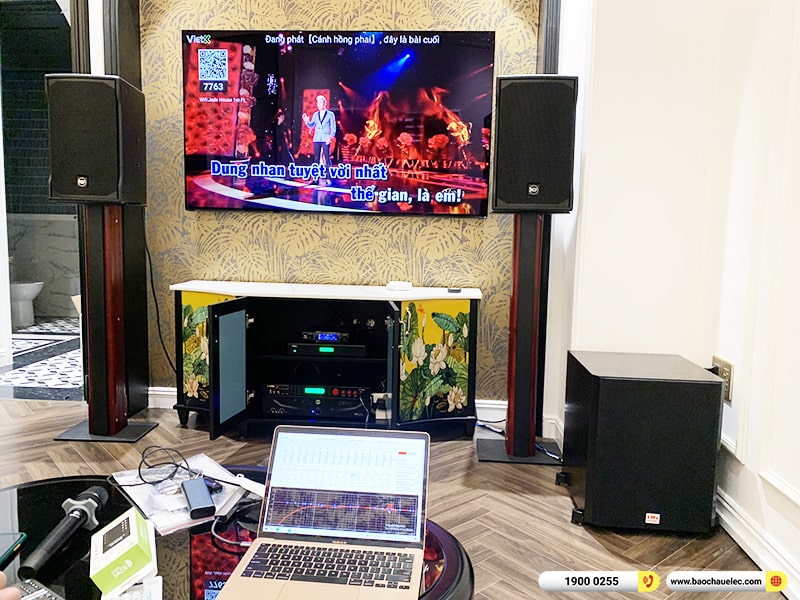 Lắp đặt dàn karaoke trị giá gần 80 triệu cho chị Trâm tại TPHCM (RCF EMAX 3110 MK2, VM620A, BPR-5600, SW612B, JBL VM300,…) 