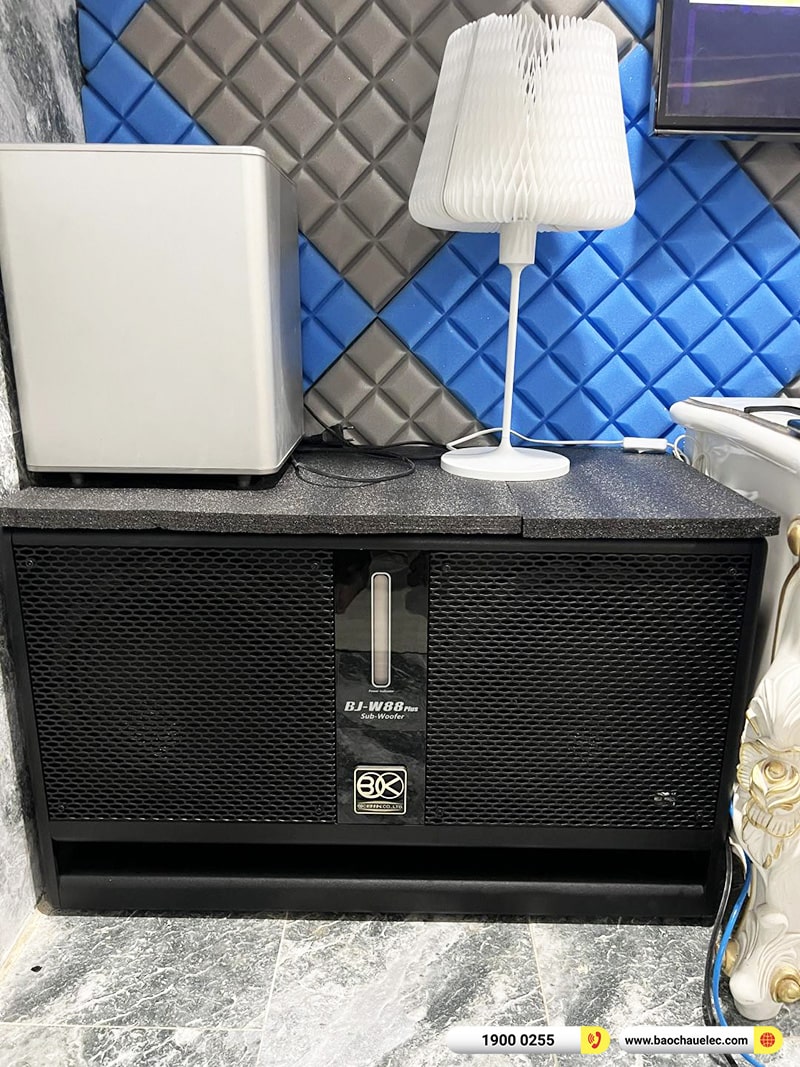 Lắp đặt dàn karaoke trị giá khoảng 90 triệu cho chị Trang tại TPHCM (JBL XS12, AAP TD8004, K9900II, BJ-W88 Plus, 4K Plus 4TB, Màn 22inch,…)