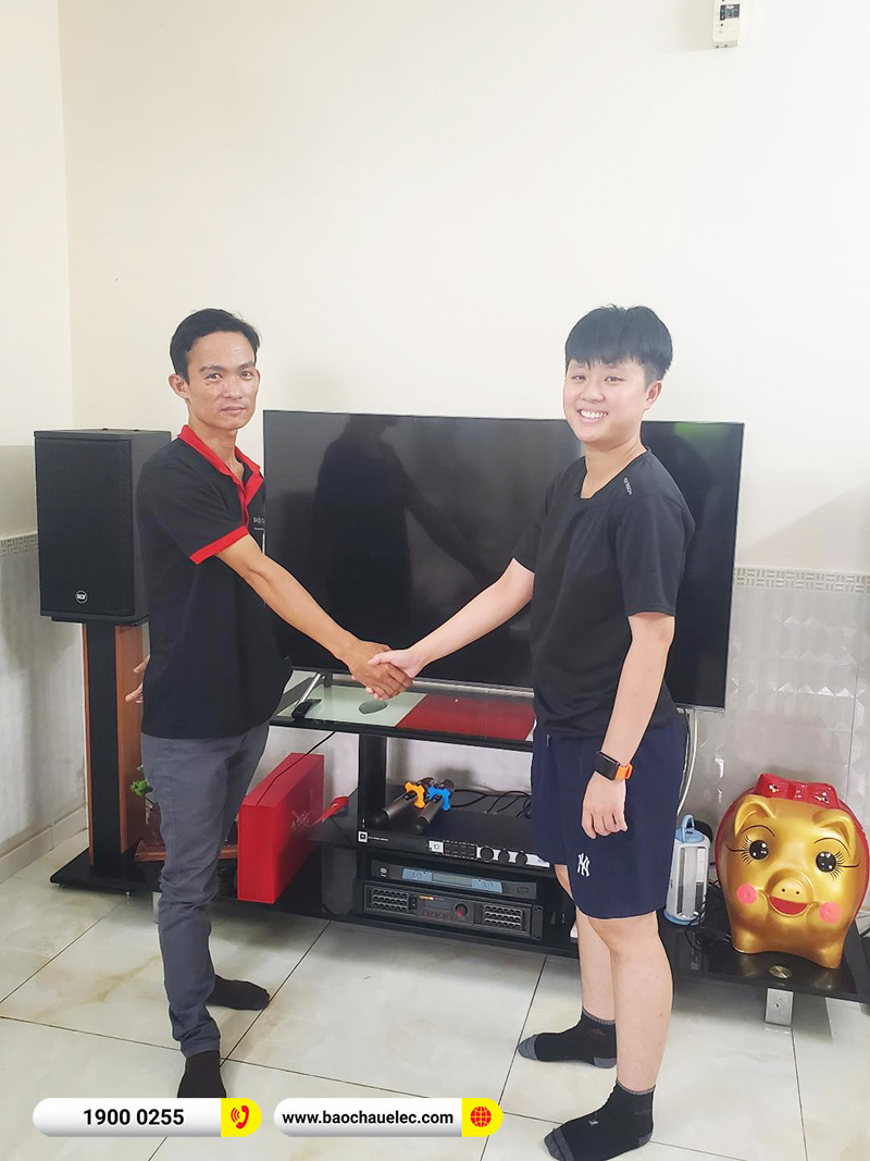 Lắp đặt dàn karaoke trị giá khoảng 50 triệu cho chị Vân tại TPHCM (RCF X-MAX 10, BPA-8200, KX180A, BCE VIP3000) 