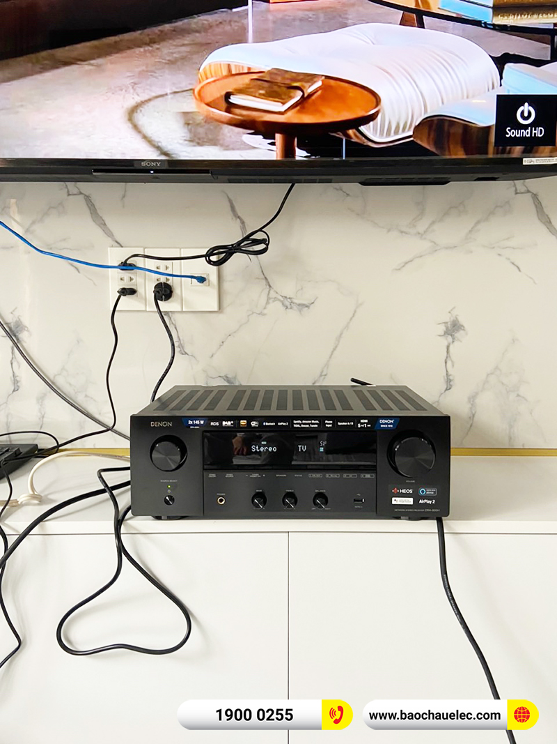 Lắp đặt dàn nghe nhạc trị giá gần 50 triệu cho anh Thọ tại TPHCM (Klipsch RP-6000F II, Denon DRA-800H, Klipsch R121SW)