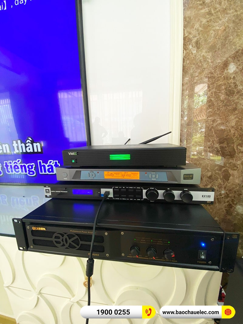 Lắp đặt dàn karaoke trị giá hơn 100 triệu cho anh Bảo tại TPHCM (JBL KP4012 G2, VM830A, KX180A, CV18S, VIP3000, 4K Plus 4TB, Màn 22inch)