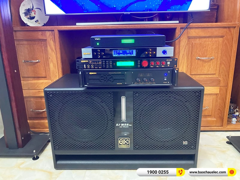 Lắp đặt d&agrave;n karaoke trị gi&aacute; gần 70 triệu cho anh Nh&atilde; tại TPHCM (JBL MTS12, VM830A, BPR-5600, BJ-W88 Plus, BJ-U500, 4K Plus 4TB) 