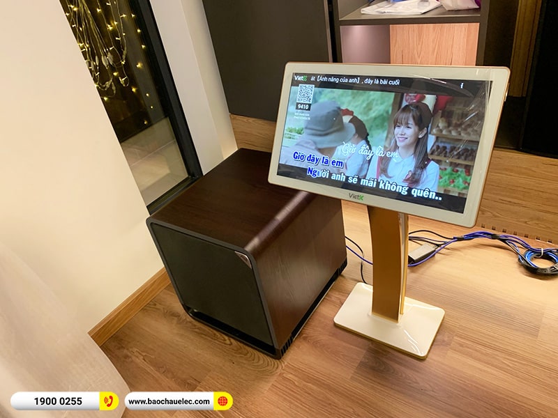 Lắp đặt dàn karaoke trị giá gần 130 triệu cho anh Chiến tại Hà Nội (RCF C3110-126, IPS 3700, KX180A, HTS12, VM300, 4K Plus 4TB, Màn 22inch) 
