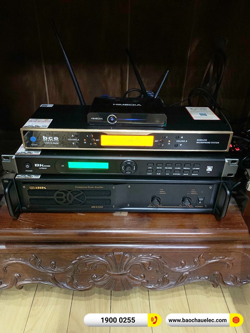 Lắp đặt dàn karaoke Domus 24tr cho chị Tình tại TPHCM (Domus DP6100 Max, VM420A, SW312C, BCE UGX12) 