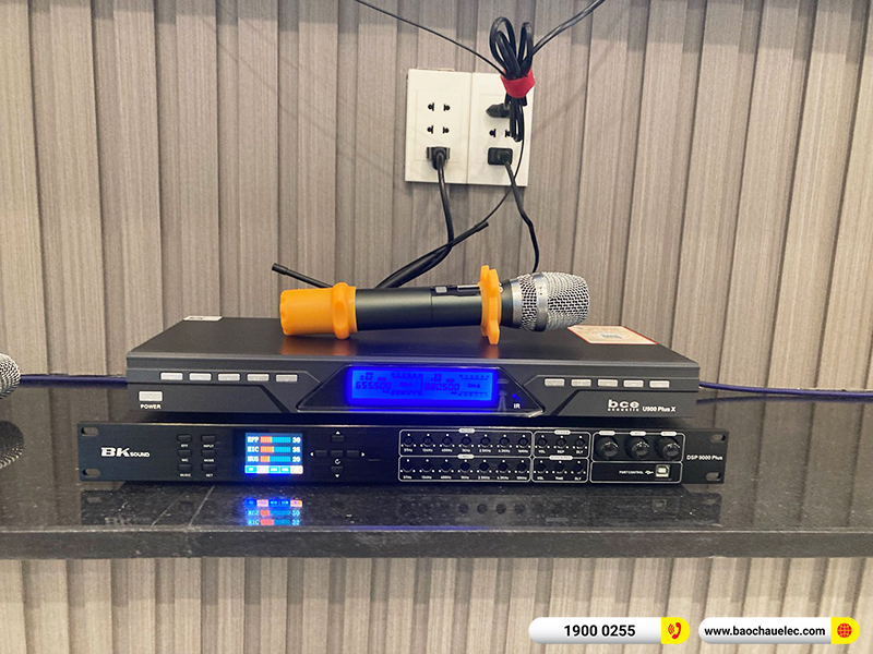 Lắp đặt dàn karaoke trị giá gần 20 triệu cho cô Hòa tại TPHCM (JBL RM210, BKSound DSP-9000 Plus, U900 Plus X)