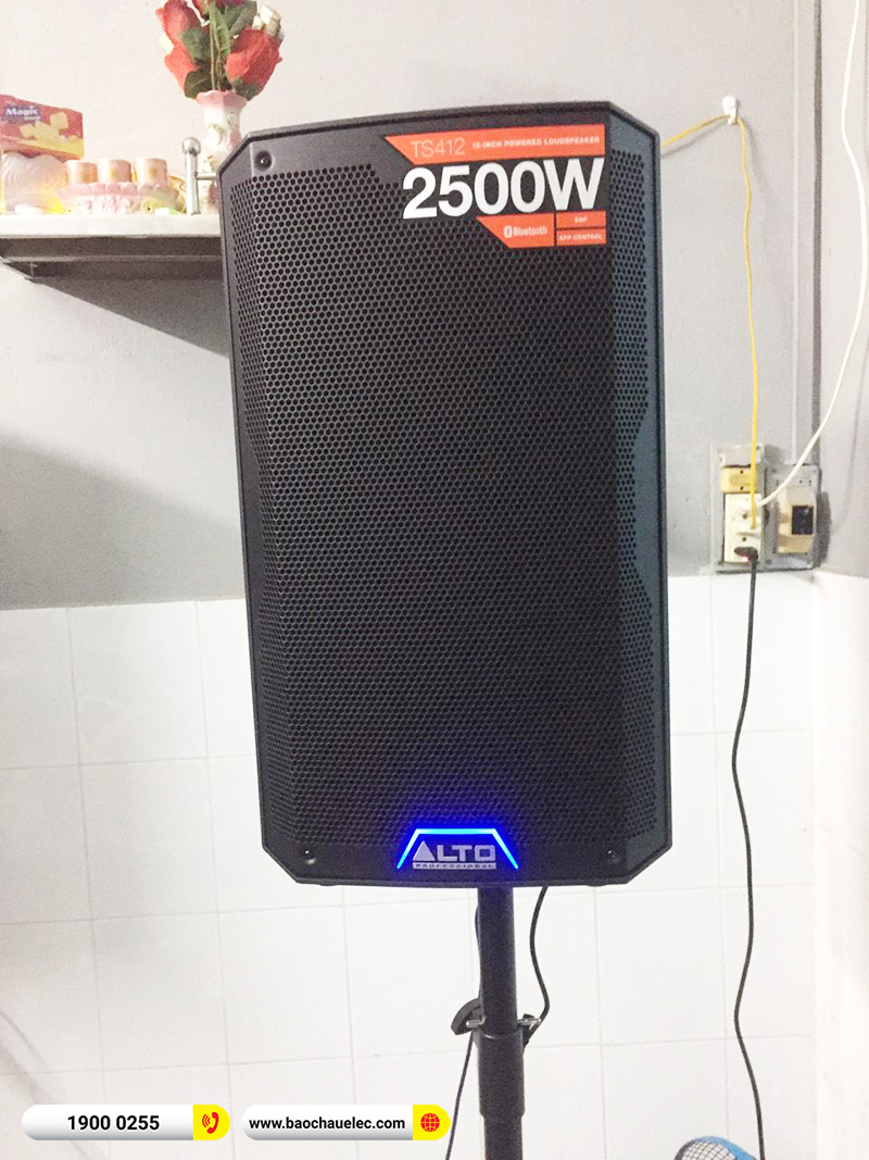 Lắp đặt dàn karaoke trị giá khoảng 40 triệu cho anh Tài tại TPHCM (Alto TS412, DSP-9000 Plus, Alto Live802, BCE UGX12) 