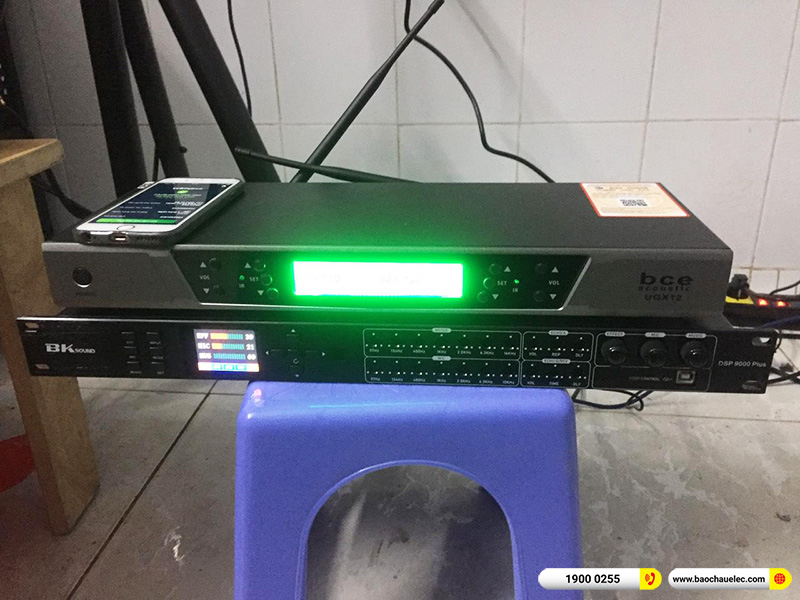 Lắp đặt dàn karaoke trị giá khoảng 40 triệu cho anh Tài tại TPHCM (Alto TS412, DSP-9000 Plus, Alto Live802, BCE UGX12) 