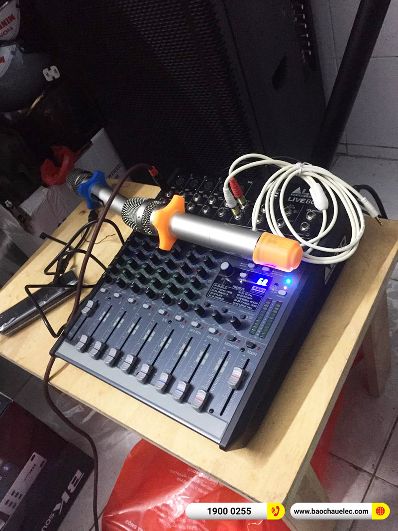 Lắp đặt dàn karaoke trị giá khoảng 40 triệu cho anh Tài tại TPHCM (Alto TS412, DSP-9000 Plus, Alto Live802, BCE UGX12) 