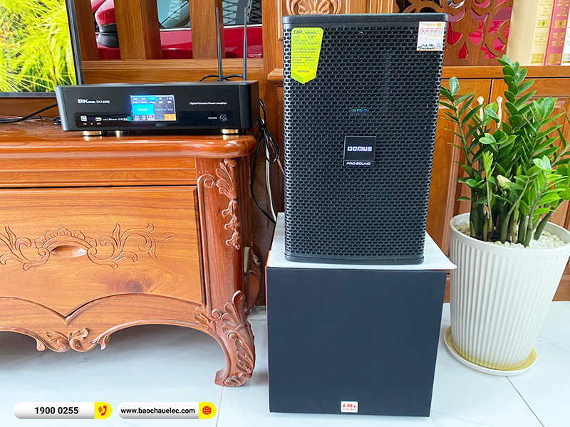 Lắp đặt dàn karaoke trị giá hơn 20 triệu cho anh Thành tại TPHCM (Domus DP6100 Max, BKSound DKA 6500, BKSound SW312) 