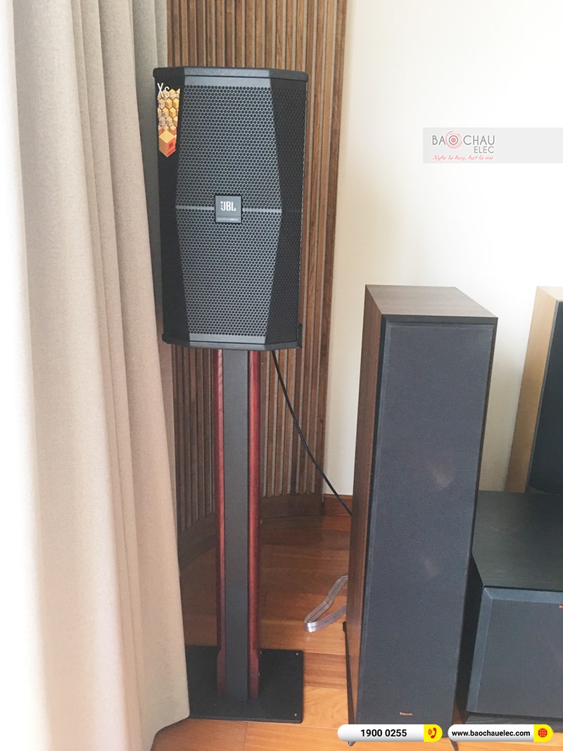 Lắp đặt d&agrave;n karaoke trị gi&aacute; gần 90 triệu cho anh Vinh tại TPHCM (JBL XS10, Crown T5, KX180A, JBL A120P, VM200, 4K Plus 4TB, M&agrave;n 22inch) 