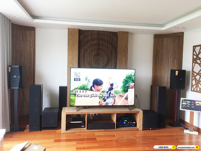 Lắp đặt d&agrave;n karaoke trị gi&aacute; gần 90 triệu cho anh Vinh tại TPHCM (JBL XS10, Crown T5, KX180A, JBL A120P, VM200, 4K Plus 4TB, M&agrave;n 22inch) 
