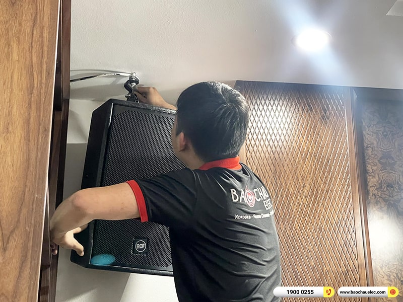 Lắp đặt dàn karaoke RCF 120tr cho anh Ý tại Hà Nội (RCF EMAX 3110 MK2, VM640A, BPA-6200, KX180A, W66 Plus, WB-5000S,…)