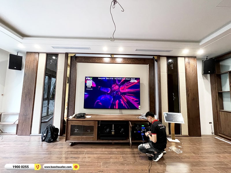 Lắp đặt dàn karaoke RCF 120tr cho anh Ý tại Hà Nội (RCF EMAX 3110 MK2, VM640A, BPA-6200, KX180A, W66 Plus, WB-5000S,…)