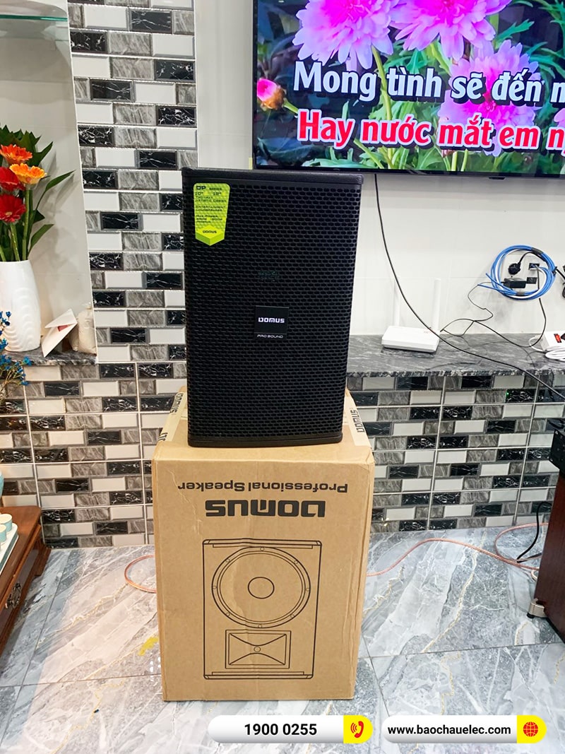 Lắp đặt dàn karaoke trị giá gần 30 triệu cho chị Trâm tại TPHCM (Domus DP6100 Max, VM620A, BKSound KX6, SW512C, U900 Plus X) 