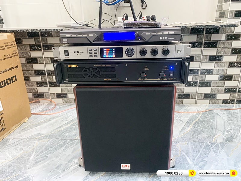 Lắp đặt dàn karaoke trị giá gần 30 triệu cho chị Trâm tại TPHCM (Domus DP6100 Max, VM620A, BKSound KX6, SW512C, U900 Plus X) 