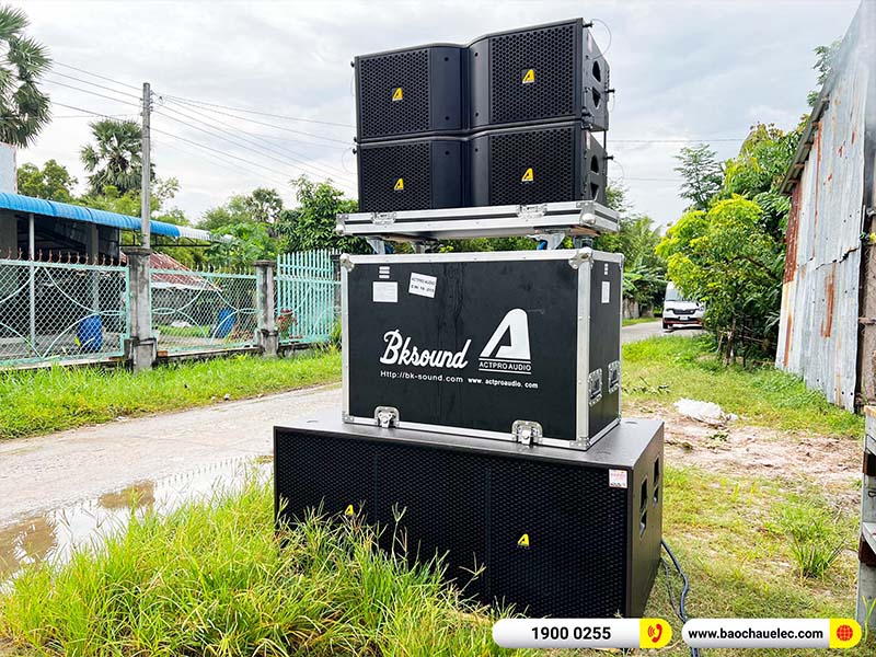 Lắp đặt dàn Line Array Actpro 111tr cho anh Chau Nak tại An Giang (Actpro KR210, Actpro KR28, FP10000, QD4.13, MG10XUF, DSP48,…)