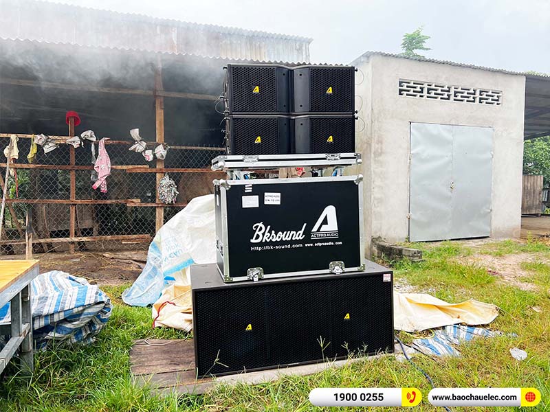 Lắp đặt dàn Line Array Actpro 111tr cho anh Chau Nak tại An Giang (Actpro KR210, Actpro KR28, FP10000, QD4.13, MG10XUF, DSP48,…)