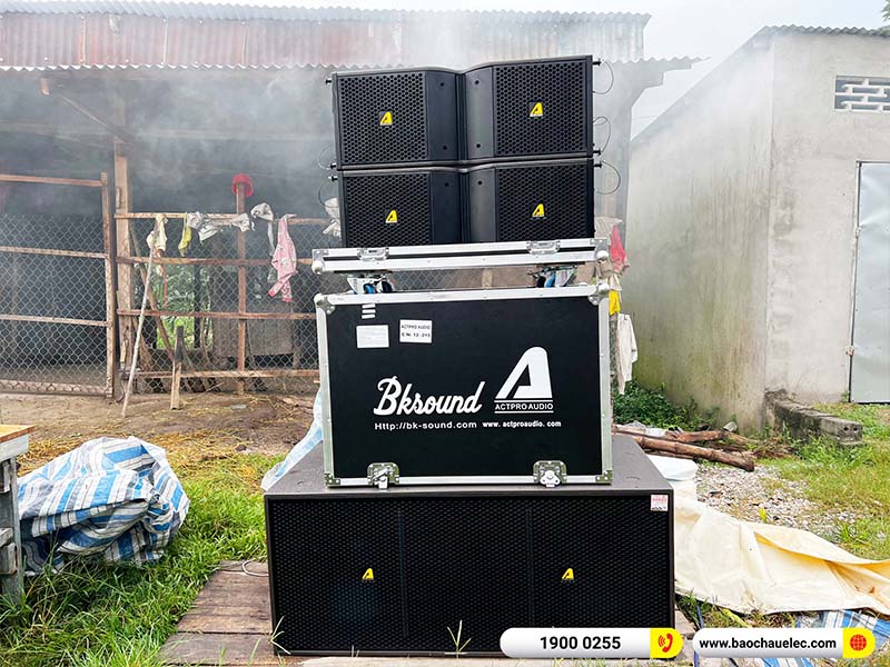 Lắp đặt dàn Line Array Actpro 111tr cho anh Chau Nak tại An Giang (Actpro KR210, Actpro KR28, FP10000, QD4.13, MG10XUF, DSP48,…)