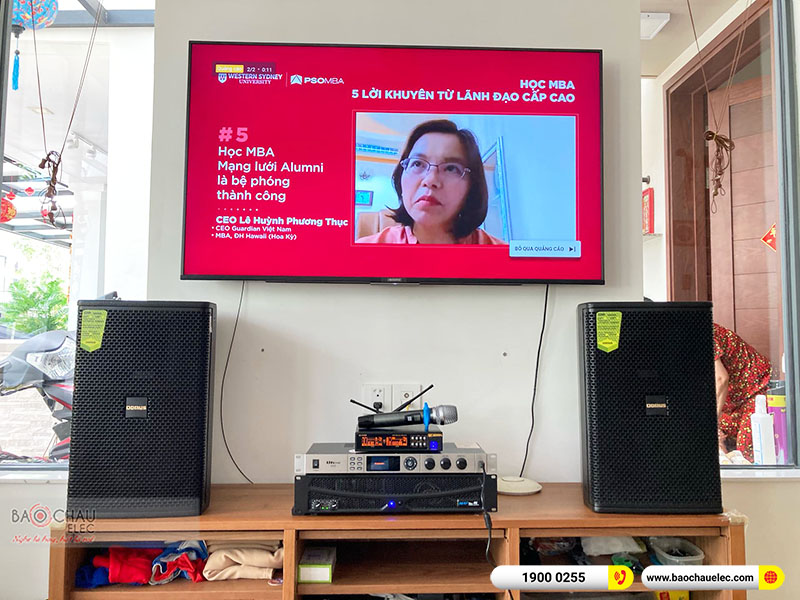 Dàn karaoke gia đình chị Vy