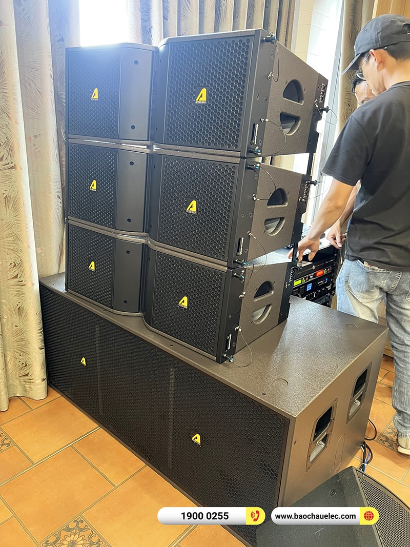 Lắp đặt dàn Line Array Actpro trị giá 180tr cho khách sạn tại Đà Lạt (Actpro KR210, Actpro KR28, FP10000Q, FP14000, MG12XU, DSP48,…) 