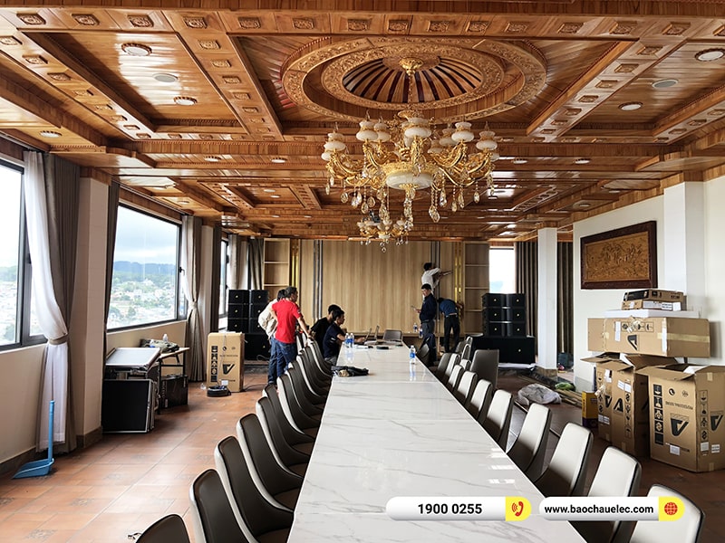 Lắp đặt dàn Line Array Actpro trị giá 180tr cho khách sạn tại Đà Lạt (Actpro KR210, Actpro KR28, FP10000Q, FP14000, MG12XU, DSP48,…) 