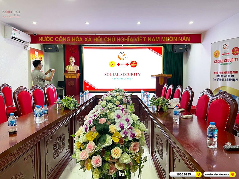 ắp đặt 2 d&agrave;n &acirc;m thanh hội trường C&ocirc;ng ty Cổ phần An Sinh Đất Việt tại H&agrave; Nội