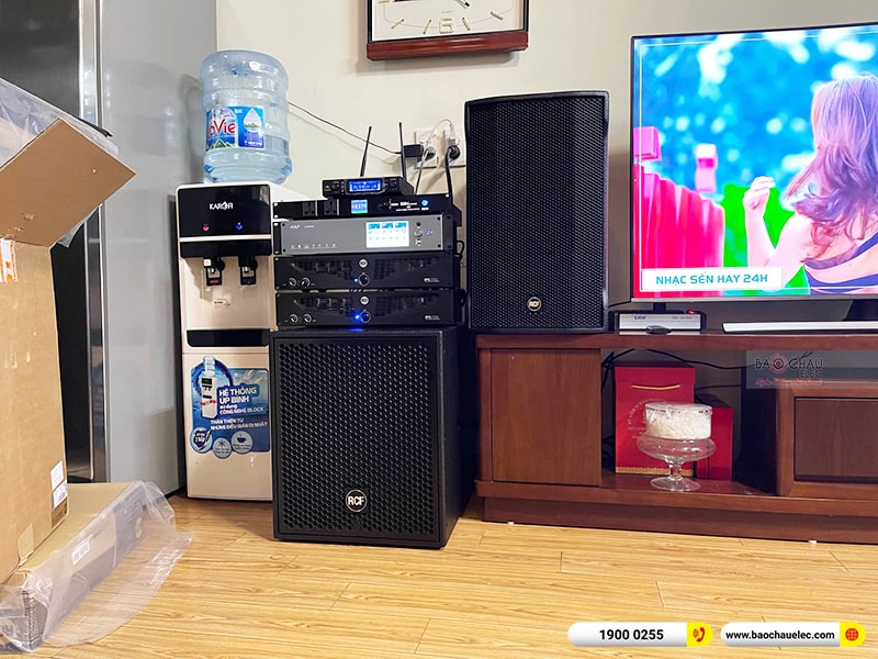 Lắp đặt dàn karaoke trị giá gần 160 triệu cho anh Đậu tại Hà Nội (RCF CMAX 4112, IPS 2700, AAP K9900II, RCF S8015II, JBL VM300, BKSound M8)