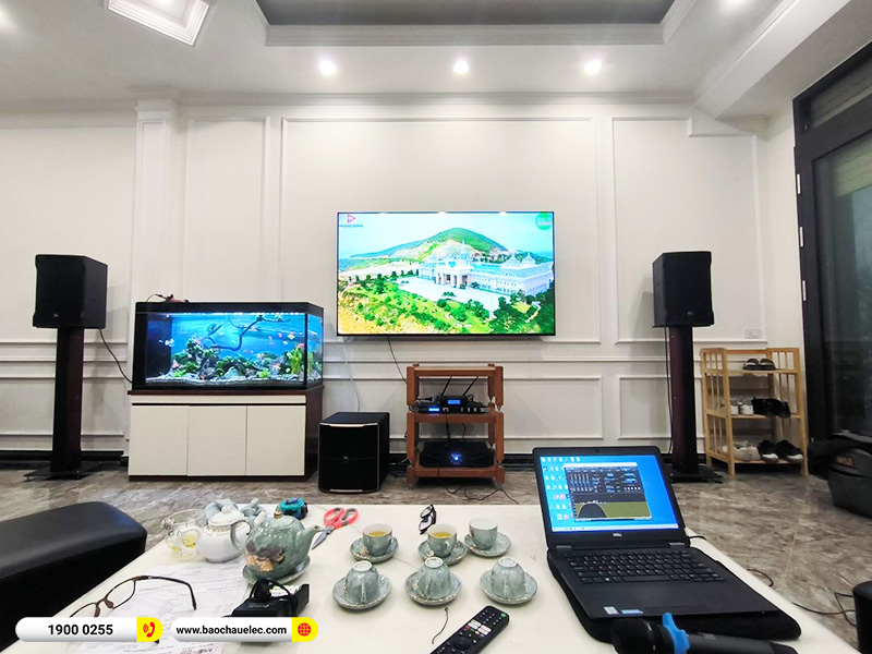 Lắp đặt dàn karaoke trị giá hơn 100 triệu cho anh Đông tại Hà Nội (RCF CMAX 4110, Xli2500, KX180A, Pasion 12SP, VM200)