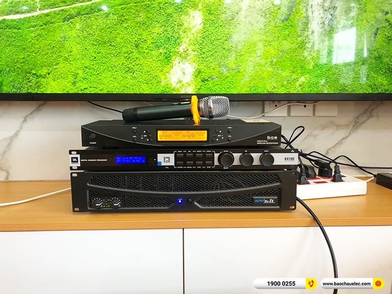 Lắp đặt dàn karaoke trị giá hơn 50 triệu cho anh Kiện tại Hà Nội (BMB CSS 1210SE, APP MZ-86, KX180A, BJ-W25A, UGX12 Plus)