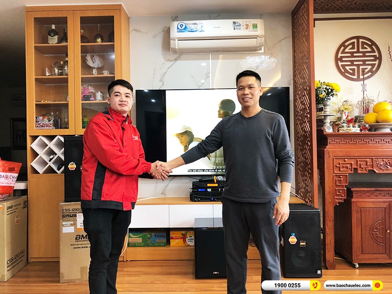 Lắp đặt dàn karaoke trị giá hơn 50 triệu cho anh Kiện tại Hà Nội (BMB CSS 1210SE, APP MZ-86, KX180A, BJ-W25A, UGX12 Plus)
